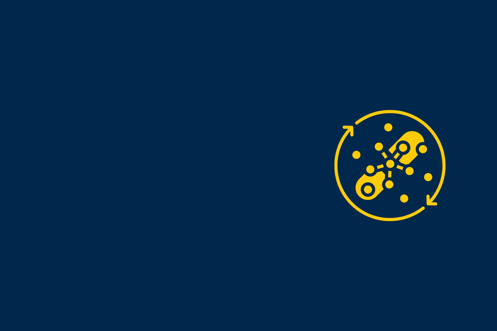 Blue background with yellow pill capsule opened with medication coming out and arrow circkes around it.