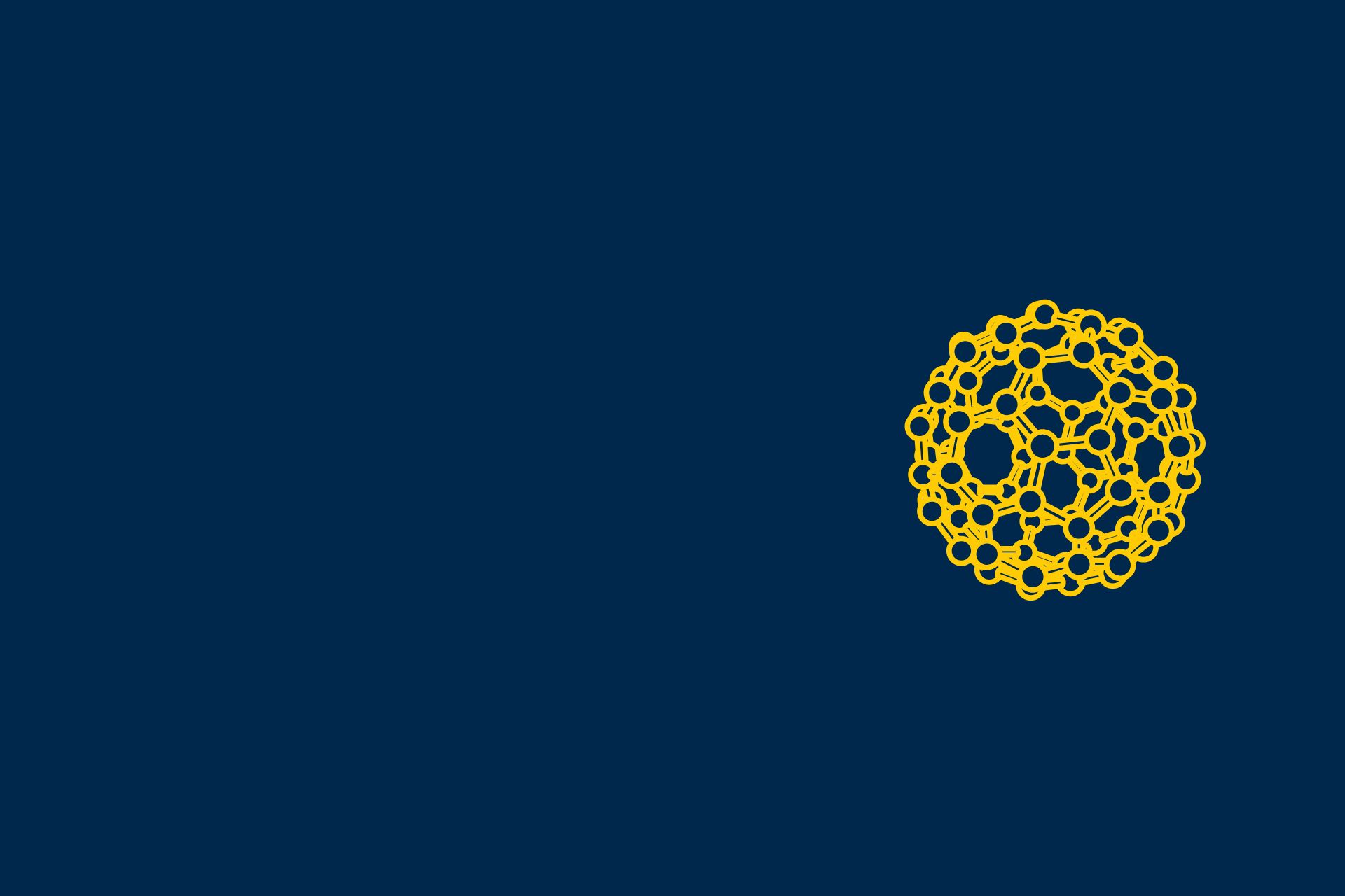 Blue background with graphic to represent nanotechnology