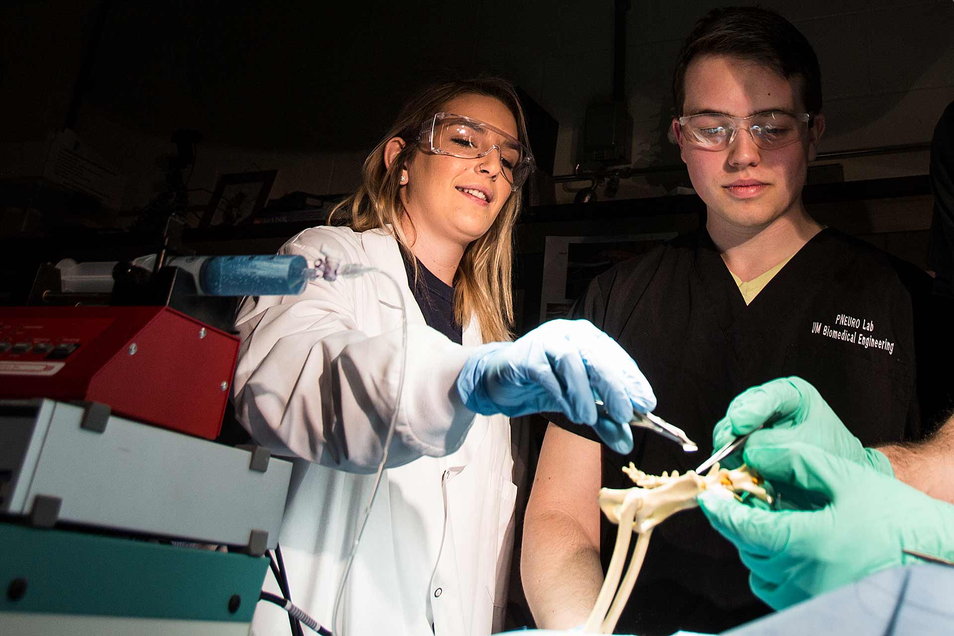 Two people in a lab